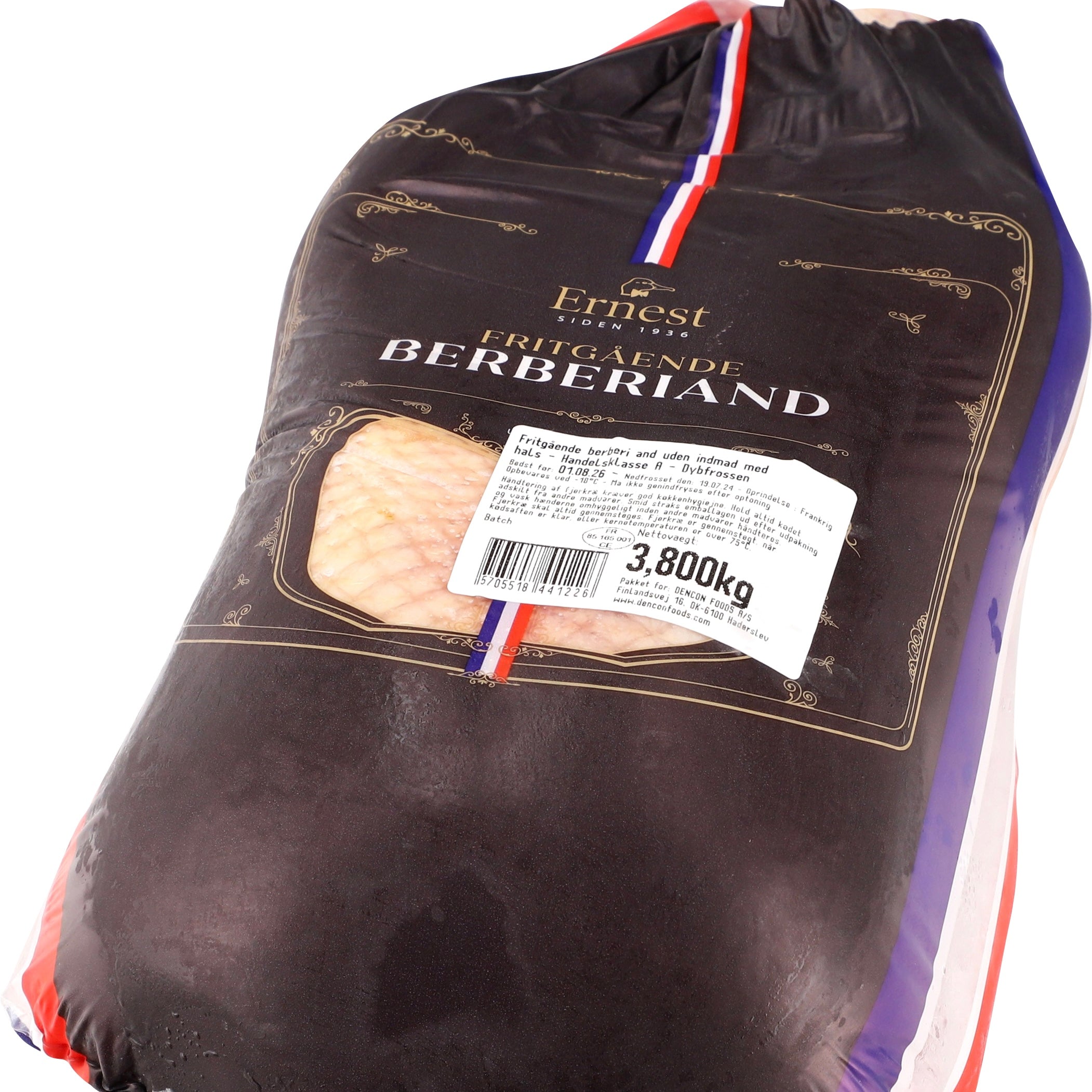 Fritgående Berberiand 3800g. Uden indmad. BLACK NOVEMBER TILBUD