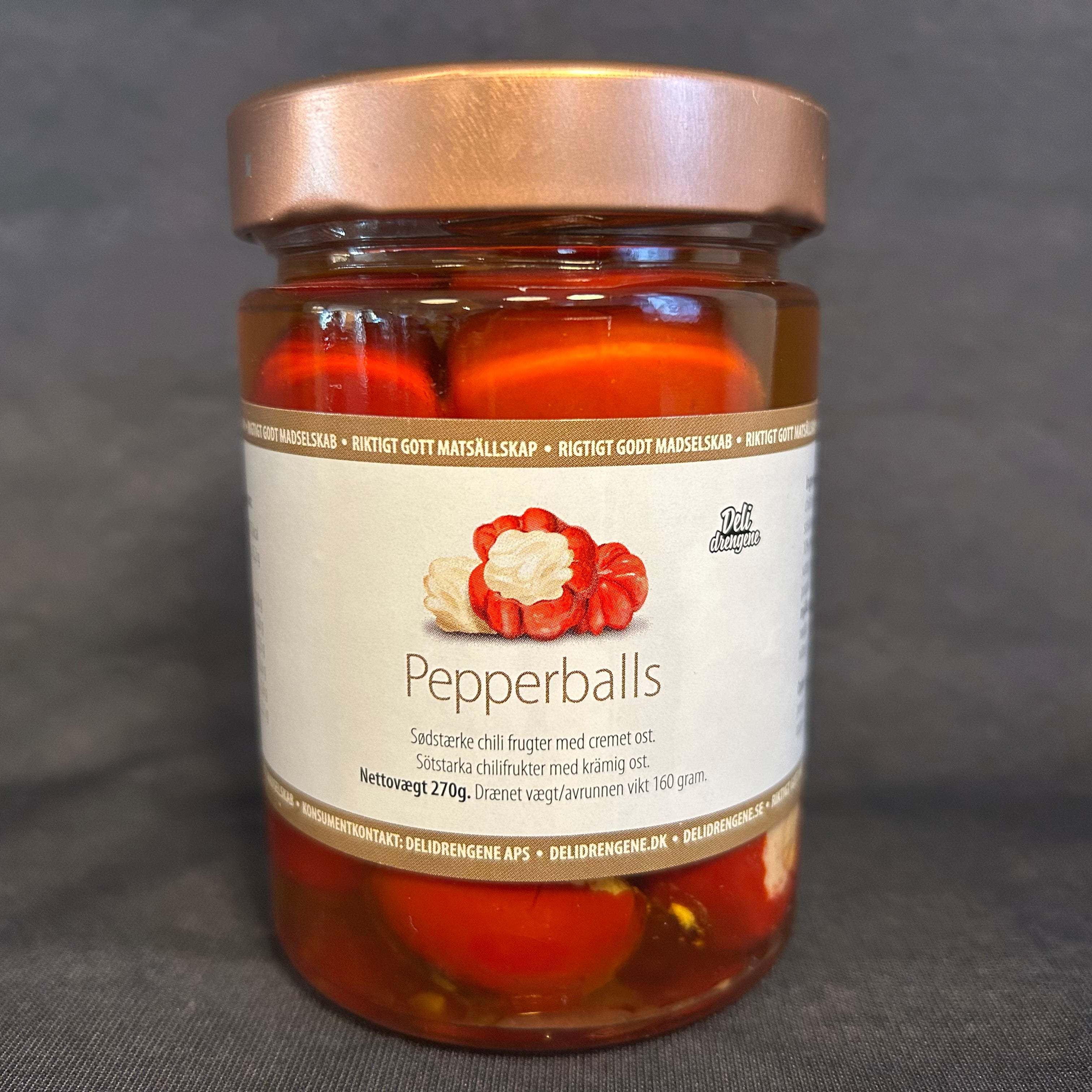 Rød Pepperballs m. Friskost